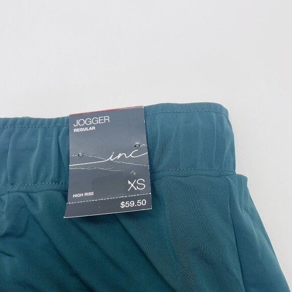 INC International Concepts Womens Size XS High-Waist Dressy Joggers Green $59 - Picture 7 of 9
